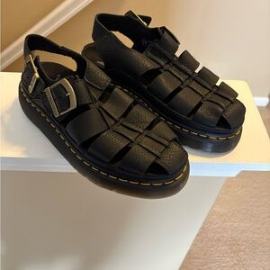 Dr. Martens Black Leather Sandals